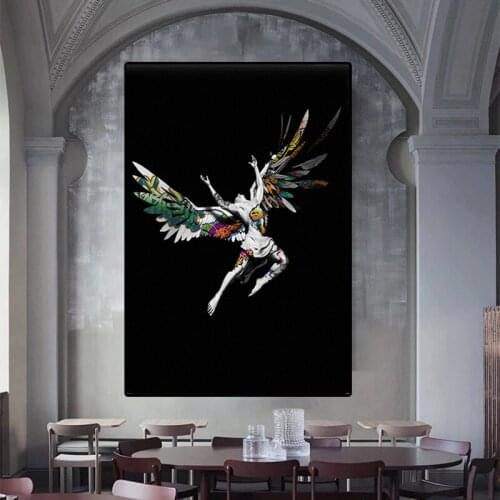 Graffiti Art Michelangelo Renaissance Canvas Paintings Statue Posters and Prints Wall Art Pictures Room Home Artwork Decoration