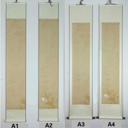 Chinese Retro Blank Xuan Paper Scroll High Grade Adult Half Ripe Rice Paper Scroll Beginner Chinese Brush Calligraphy Paper