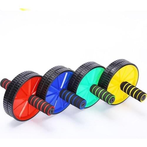 18cm Home Gym Exercise Fitness Abdominal Muscle Training Slimming Dual Wheel Roller Push-ups Combined Equipment