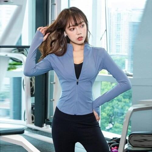 Yoga Crop Top Womens Long Sleeve Blouse Training Running Coat New Top Deportivo Mujer Camisetas