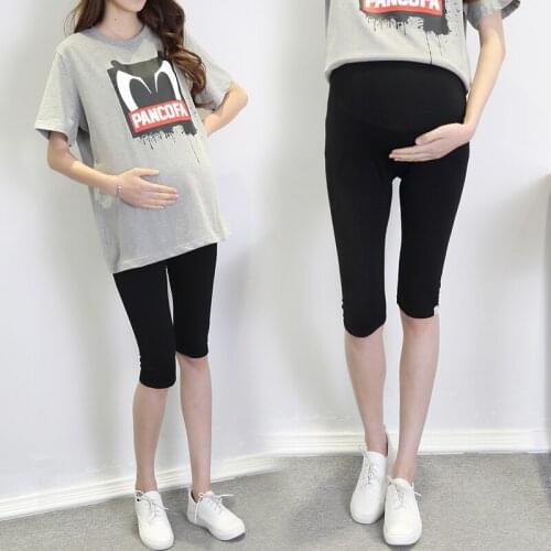 Summer Thin Modal Maternity Short Legging Elastic Waist Belly Capris Pants Clothes for Pregnant Women Pregnancy Underpants