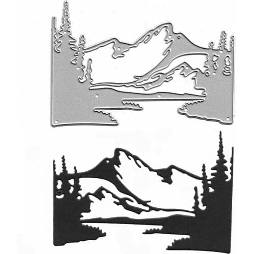 Valley Metal Cutting Dies Scrapbooking DIY Troqueles Mountains River Die Cut Mold Album Card Making Decor Craft Paper Cutter