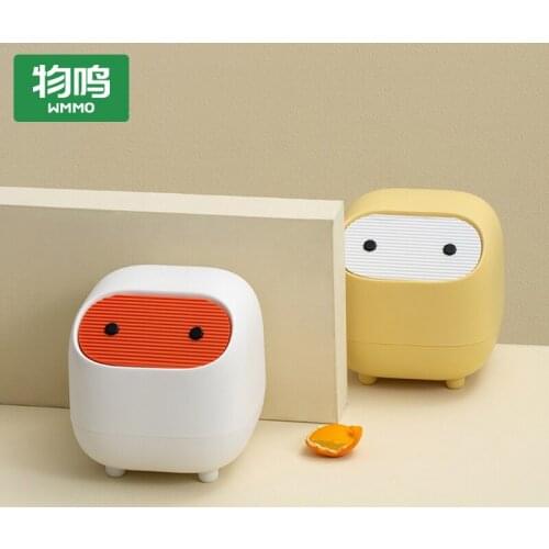 Desktop Trash Bin Small Bedside Mini Car Storage Bucket with Lid Lovely Bedroom Household Small Wastebasket Table