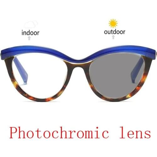 MINCL/ 0 -1.0 to -4.0 Finished Myopia Glasses Men Women Leopard Frame Student Myopia Photochromic Sunglasses Frame UV400 NX