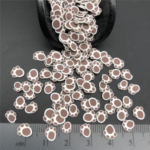 50g Bears Paw Polymer Clay Sprinkle For Kids Diy ,Soft Clay For Craft Clay/Nail Art/Scrapbook Decoration DIY,Filler