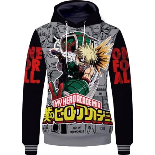 My Hero Academia Boku no Hero Academia Hoodie Sweatshirt Cosplay Costumes Midoriya Izuku 3D Print Sweatshirt Teen Outerwear