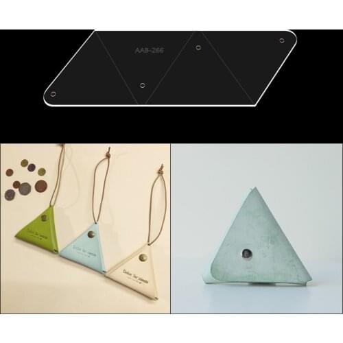 Triangle coin purse acrylic template diy handmade leather goods coin storage bag drawings children gifts handmade mold
