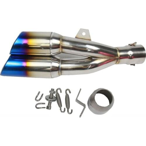 51mm Motorcycle Exhaust Pipe Muffler Moto Double Row With Dbkiller For Z800 R1000RR NC700 R3 GW250 CBR300 RC390