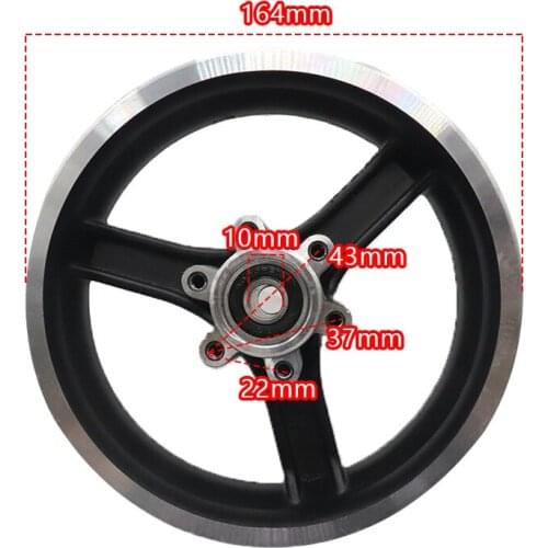 12MM Bearing Alloy Hub For 10X3.0 10*3.0 255X80 80-65-6 10 Inch Folding Bicycle Electric Scooter Tires