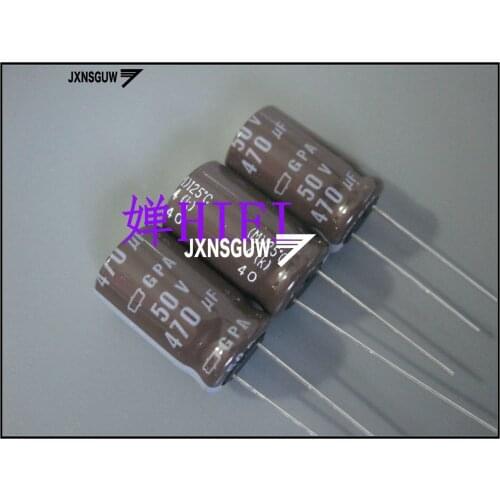 10PCS NIPPON GPA 50V470UF 12.5X20MM NCC Aluminum electrolytic capacitor 470UF/50V CHEMI-CON 125 degrees 470uF 50V