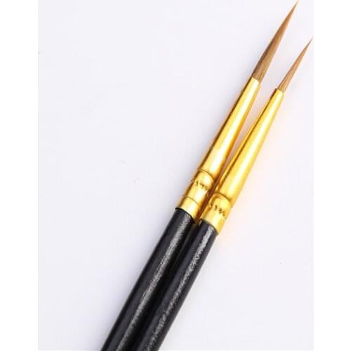 6Pcs/Set Hot Weasels Hair Brush Pen Industry Art Strokes Watercolor Paint number Oil Painting Hook Line Pen Student Stationery