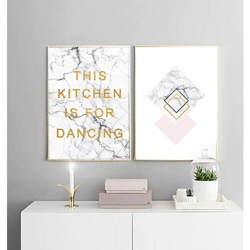 900D Marble Canvas Art Print Painting Poster, Nordic Style Wall Pictures for Home Decoration Wall Decor NOR030