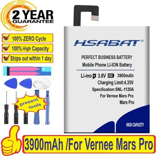 100% Original HSABAT 3900mAh Battery For Vernee Mars Pro