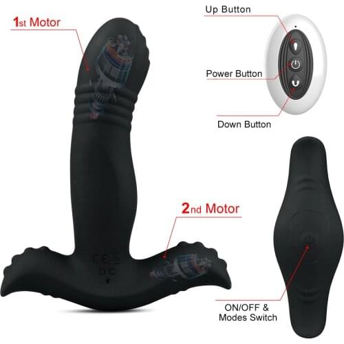 10-Frequency Shock Anal Plug Prostate Massager Butt Plug Female Masturbation Tool G-spot Vagina Stimulator Couple Sex Toys