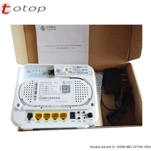 Free shipping Alcatel Lucent G-140W-MD GPON ONU with 1GE+3FE+WiFi+1Tel,English firmware