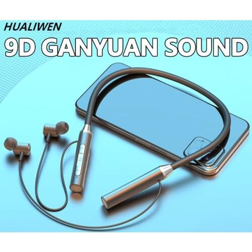 Bluetooth Headphones Neckband True Wireless Earphones Stereo Sports Magnetic Headphones With Mic Waterproof Headset