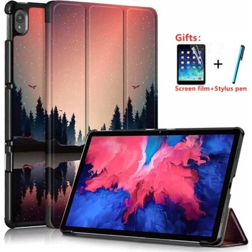 For Lenovo Tab P11 Case TB-J606F 2020 Folding Magnetic Smart Cover For Lenovo P11 Pro TB-J706F Stand Tablet Case+Film+Stylus