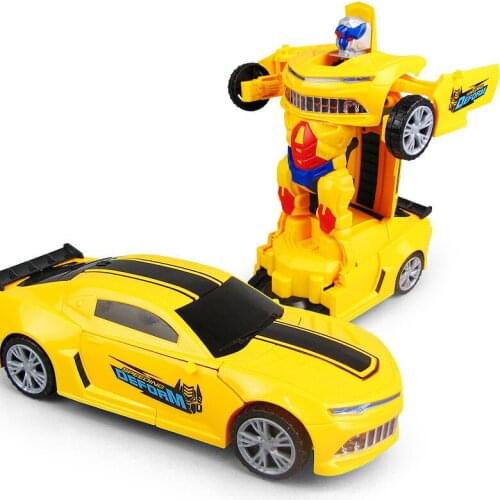 Children Electric Universal Transformation Light Included Music Automatic Deformation Robot Toy Car