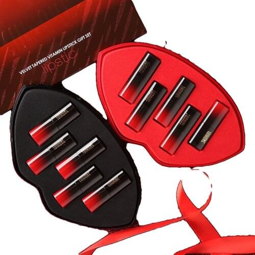 Brand Sexy Lips 5 Colors Matte Lipstick Set Velvet Durable Waterproof Nude Makeup Set Lip Gloss Cosmetics