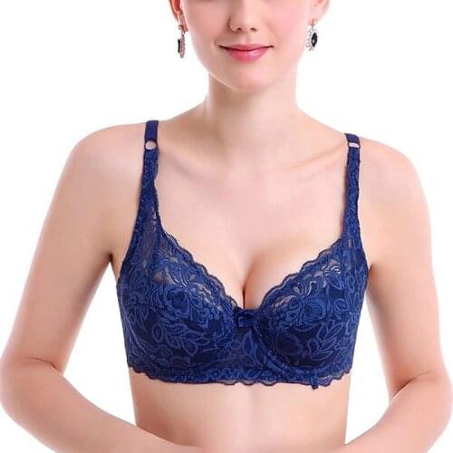 Hot Women Lace Bras Everyday 2020 New Sexy Thin Underwear Plus Size Adjustable Female Lingerie Bra Brassiere Solid Breast Cover