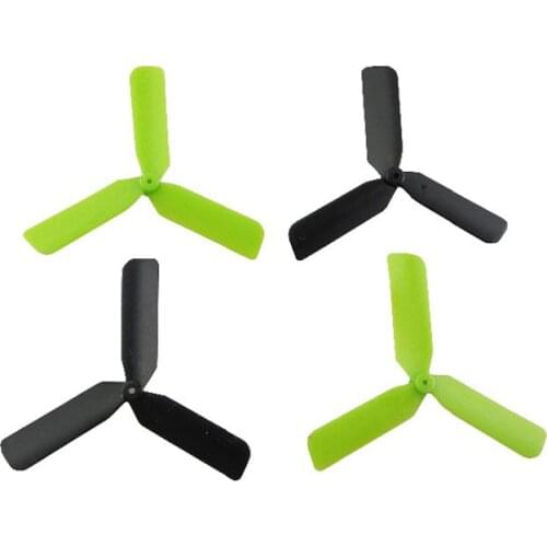 4pcs Black/Green 3-Blade CW/CCW Propellers Blades For Hubsan X4 H107/H107C/H107L/H107D H108 H108C Rc Quadcopter Drone