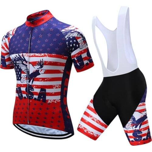 Mens cycling clothing bib set 2021 Pro outdoor bike jersey wear Short sleeve bicycle clothes kit dress MTB triathlon pants suit