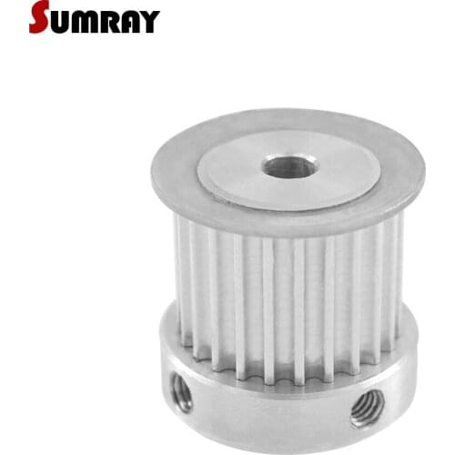 SUMRAY 3M 25T Timing Pulley 5/6/6.35/7/8/10/12/14/15mm Inner Bore Aluminium Pulley 16mm Belt Width Motor Belt Pulley 2pcs