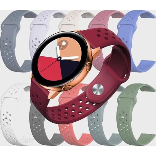 Sport Bands For Samsung Active Watch 40mm 44mm Bracelet Soft Rubber Strap For Samsung Galaxy Watch 42mm Gear S2 Watchbands