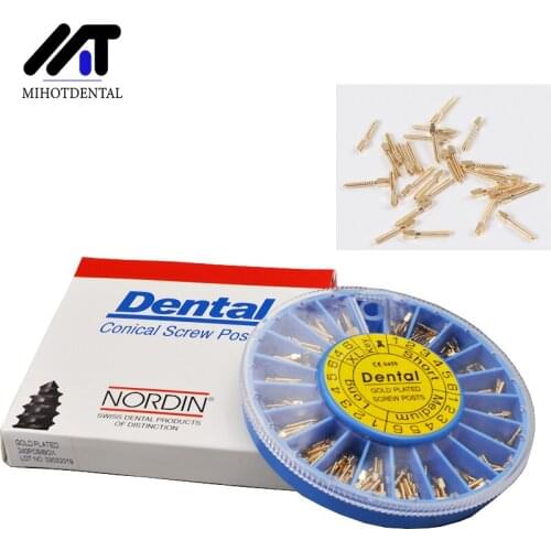 Dental Stainless Steel Screw Post 120pcs&2Key Dental Screw Post Dental Supplies Dental Materials For Implant