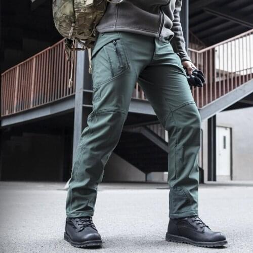Winter Thermal Tactical Shark Skin SoftShell Pants Men Polartec Heat Reflection Warm Trousers Army Male Waterproof Cargo Pants