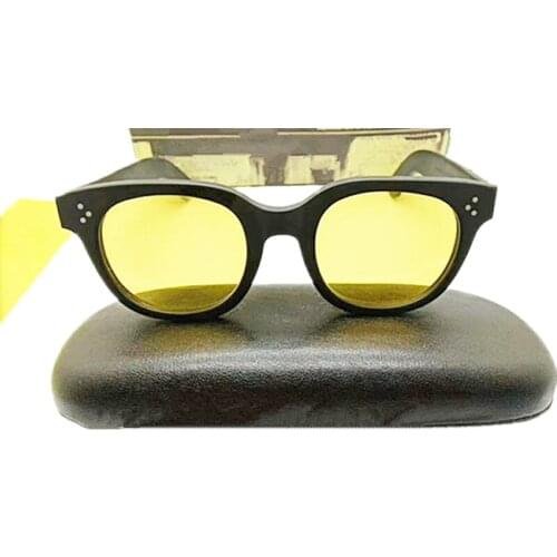 Johnny Depp Vintage Vad Polarized Sunglasses for Unisex UV400 48-22-145 HD Blue Nightvison Yellow Goggles Acetates