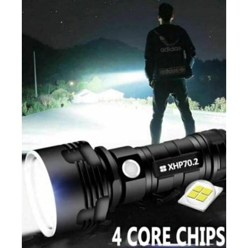 Flashlight 100000 Lumens High Power LED Light Waterproof Strobe Lamp Camping Flashlight Portable Spotlights