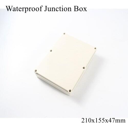 210x155x47mm Waterproof Plastic Enclosure Box Outdoor Cable Connection Junction Electrical Project Case ABS IP65 210*155*47mm