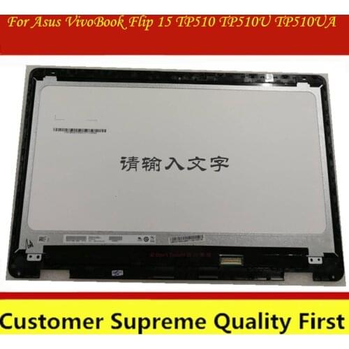 For Asus VivoBook Flip 15 TP510 TP510U TP510UA B156HAN02.11920x1080 LCD Screen Display Panel Touch Glass Assembly