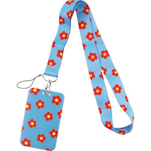 1pcs ZF2811 Red Flowers Bank Credit Card Holder Wallet Bus ID Name Work Card Holder For Student Card Cover Business Card