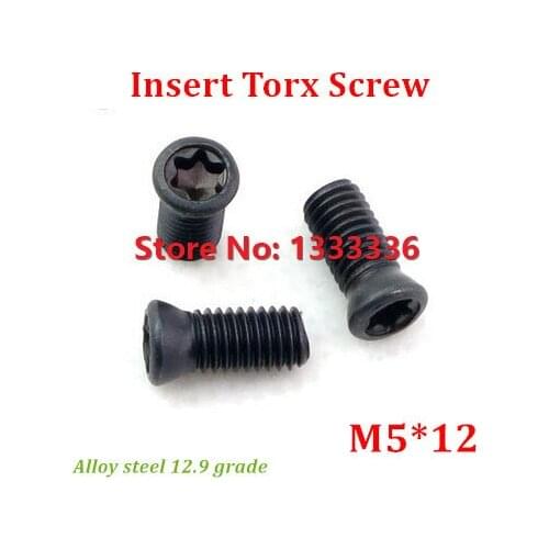 100pcs/lot M5*12 Insert Torx Screw Replaces Carbide Inserts CNC Accessories Lathe Tool/Blade Cutter Bar Alloy Steel 12.9