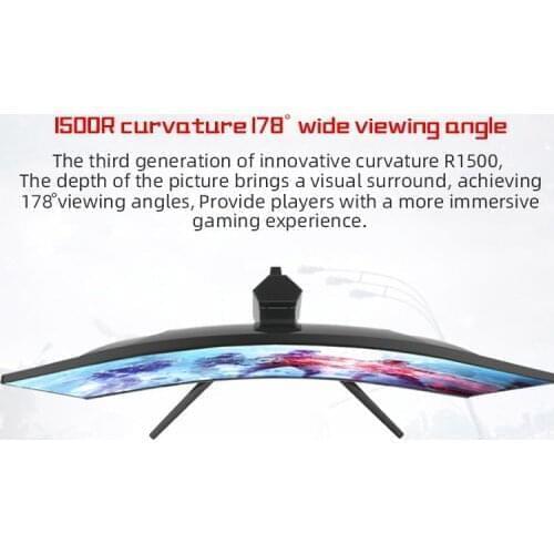 24 Inch Black 144hz 1080p Red Curved Gaming Computer Monitor,Monitor Gamer