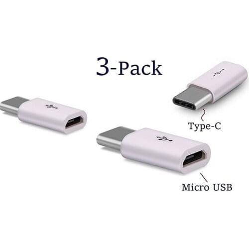 3PCS USB C Type-C Adapters for Xiaomi Mi8 mi A1 A2 Mi9 Samsung Galaxy S8 Plus S10 Note 8 9 S9 OnePlus 5 7 3T 5T 6 6T Accessories