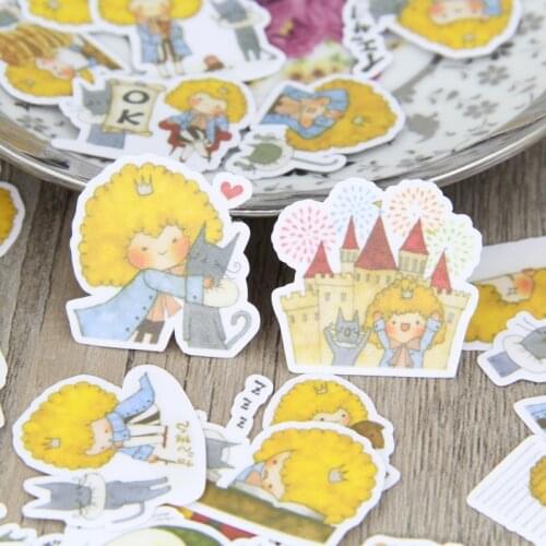 40 pcs Little prince and cat characters look homemade, childrens toys. Suit bag. Character animal hand. DIY scrapbooking