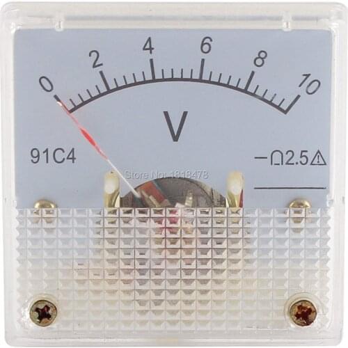 91C4 91C4 Class 2.5 Accuracy DC 0-10V Voltage Volt Panel Meter 45*45mm
