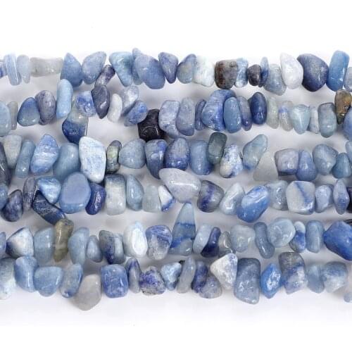Irregular Chip Blue Aventurine Gravel Natural Stone Beads For Jewelry Making DIY Loose Spacer Beads Necklace Bracelet Handmade