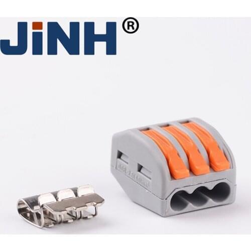 Fast Home Compact Wire Connection Push In Wiring Terminal Block Electrical Wire Connector Quick Universal Wiring Cable Terminato