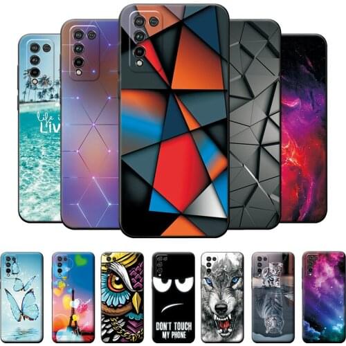 For Huawei Honor 10X Lite Case Silicone Soft Geometric Phone Cover for Honor 10X Lite Case Honor10X 10 X Lite Fundas 6.67 inch