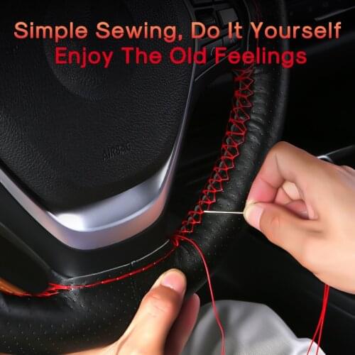 Car Steering Wheel Cover 35-40CM For Peugeot 307 308 408 508 206 306 406 407 207 208 2008 3008 4008 301 For Citroen Picasso C3