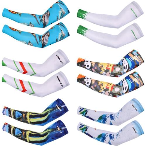 Childrens Cartoon Sports Arm Compression Sleeve Basketball Cycling Arm Warmer Summer Running UV Protection Volleyball Sunscreen