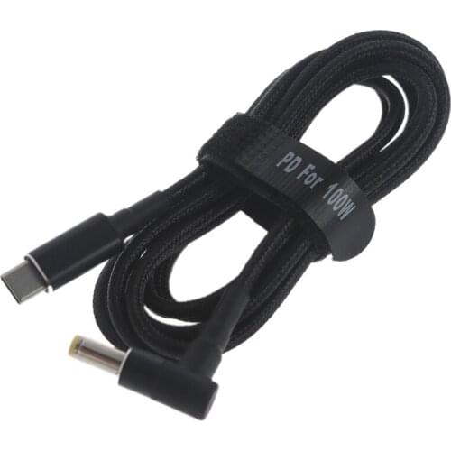 USB Type C USB-C to DC 18.5-20V 5.5 x 1.7 mm Power Plug PD Emulator Trigger Cable for Laptop