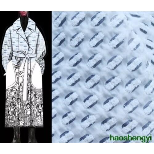 Creative new woven composite base fabric three-dimensional jacquard fleece texture clothing fabric