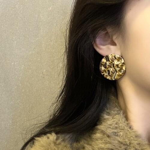 Fashion Punk Round Big Earrings for Women Vintage Bohemian Earrings Geometric Dangle Gold Earrings 2021 NEW Trend Modern Jewelry