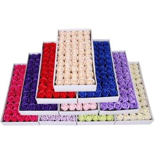 50pcs Diameter 5cm Cheap Soap Rose Head beauty Wedding Valentines Day Gift Wedding Bouquet Home Decoration Hand Flower Art