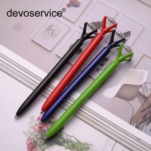 New Fashion Big Diamond Advertising Pen Student Prize Promotional Gift Pen Metal Ballpoint Pens Oily Birthday Gift Stationery